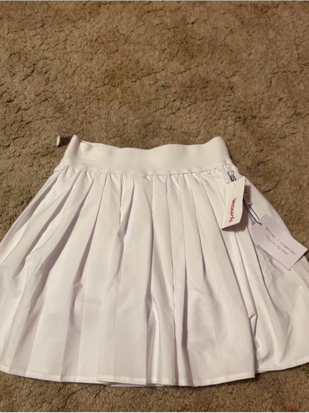 Pleated Women’s White Skirt